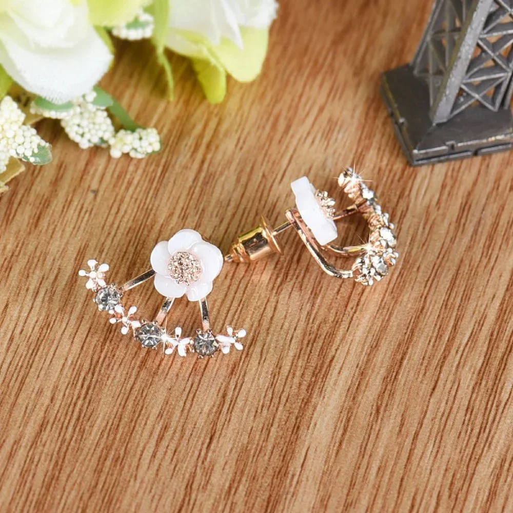 💎NWT Rose Gold Flower earrings - Picture 4 of 6